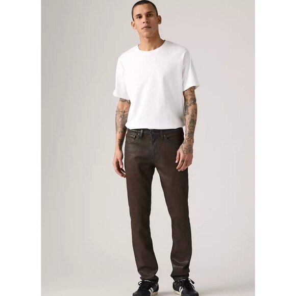 Levi's 34x32 Men's 511 Slim Fit Coated Jeans Coffee Buzz Brown - Picture 3 of 5